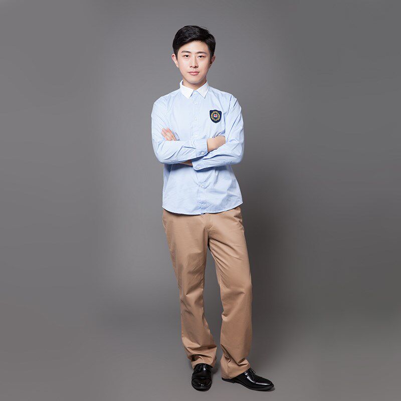 Manufacturer customized Golden Bird Ningbo City Unified School Uniform Middle School Long-sleeved Shirt Suit