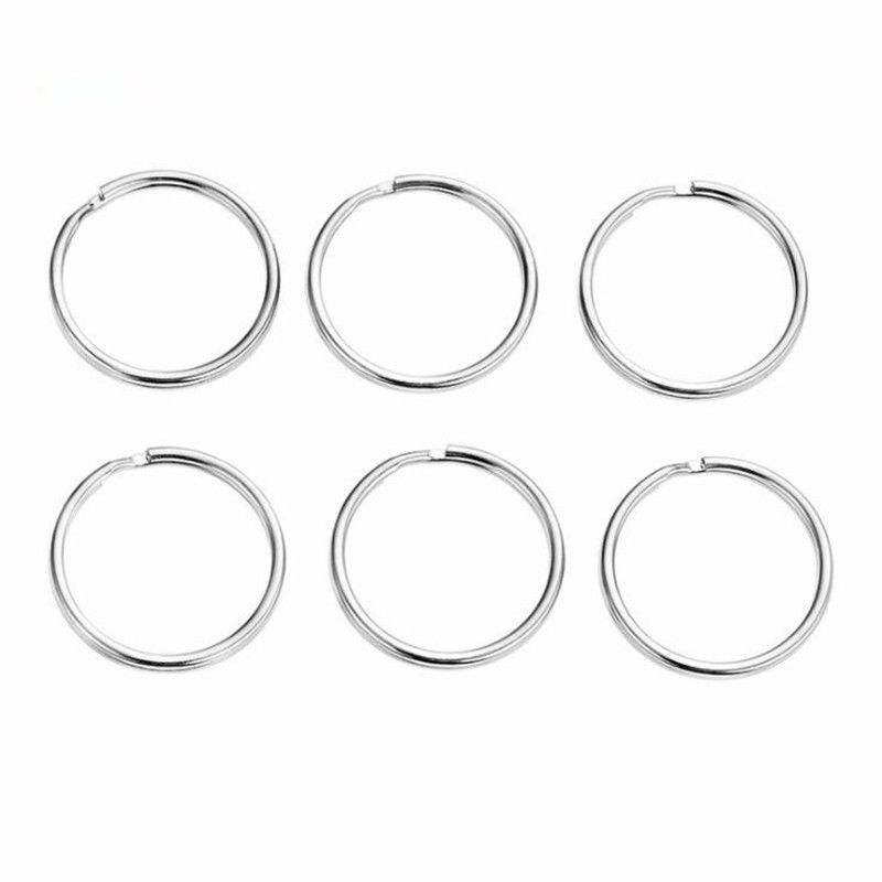 Key Ring Key Chain Steel Wire Small Ring Accessories Curtain Hook Nickel Plated Ring Aperture DIY Car Key Ring