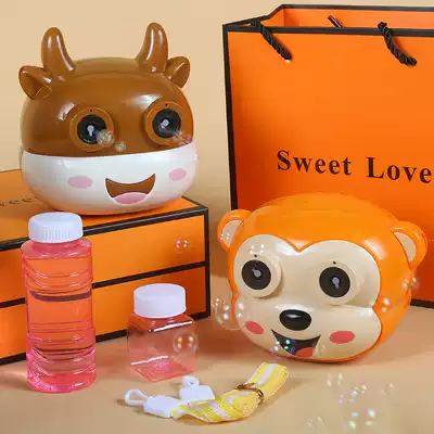 Bubble machine children boy blowing bubble camera girl baby holding automatic leak-proof bubble gun toy