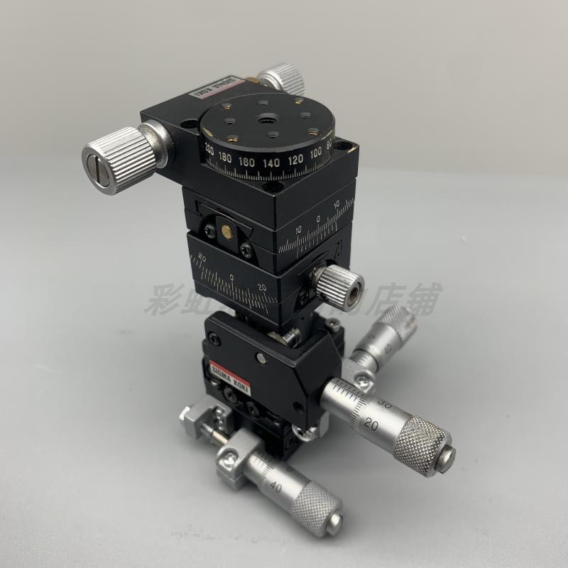 Micro manual six-axis platform Optical fine-tuning workbench Sigma sliding table table 25MM spot 3