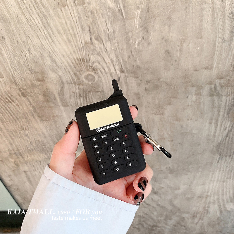 kaia retro big brother airpods protective sleeve 2 generations Apple wireless bluetooth universal 1 2 generation silicone pro headphone sleeve airpods pro box soft shell couple hanging