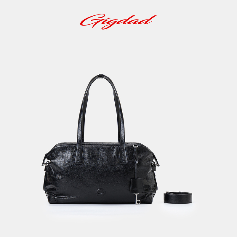 Gigdad First-Layer Pleated Oil-Waxed Goatskin Tote Bag Casual Men's Genuine Leather Bag Gigdad First-Layer Pleated Oil-Waxed Goatskin Tote Bag Casual Men's Genuine Leather Bag