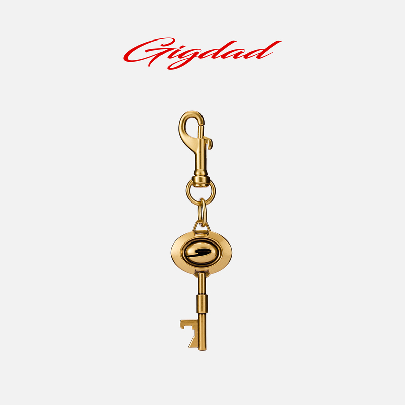 Gigdad* Bottle Opener Keychain Tin Alloy Gold-Plated Silver Electroplated Bag Accessories