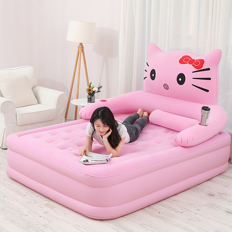 Inflatable Mattress Thickened Cartoon Air Cushion Bed Cute Bedroom Home Double Air Cushion Single Ground Floor Paving Easy Fold