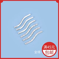 Глянцевая изогнутая трубка, браслет, ручка ручной работы, бусины, аксессуар, аксессуары, серебро 925 пробы, «сделай сам»