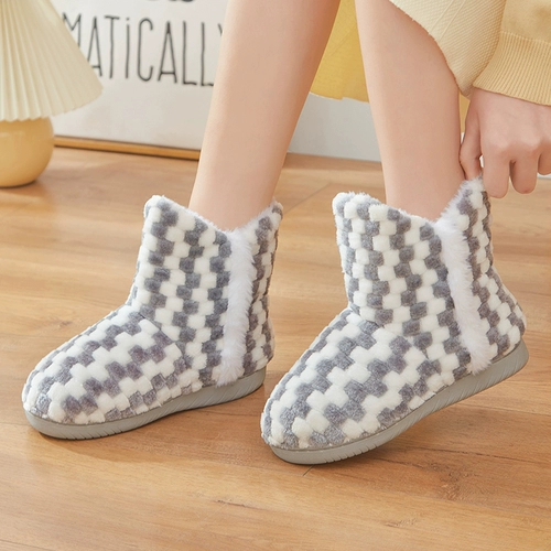 Высокая демисезонная послеродовая флисовая удерживающая тепло удобная обувь для беременных, ноябрьские тапочки на платформе для молодой матери