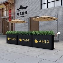 Outdoor wrought iron flower box combination custom courtyard outside the fence flower pond cafe partition flower trough sales department flower bed