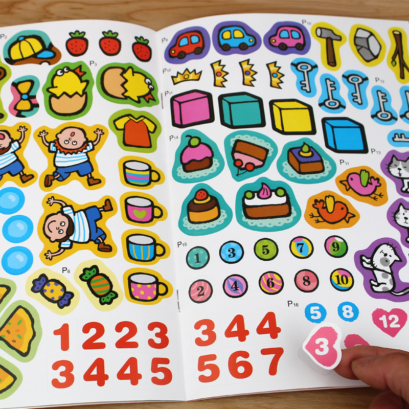 Sticker books for children aged 2-3-4-5-6 years old. Sticker books for children aged 2-3-4-5-6 years old. Sticker books for children