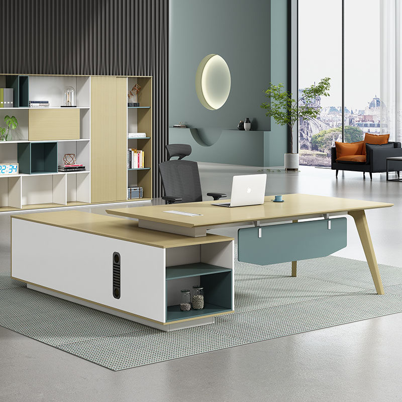 Minimalist modern owner desk single manager large class desk office furniture head desk light extravagant president desk