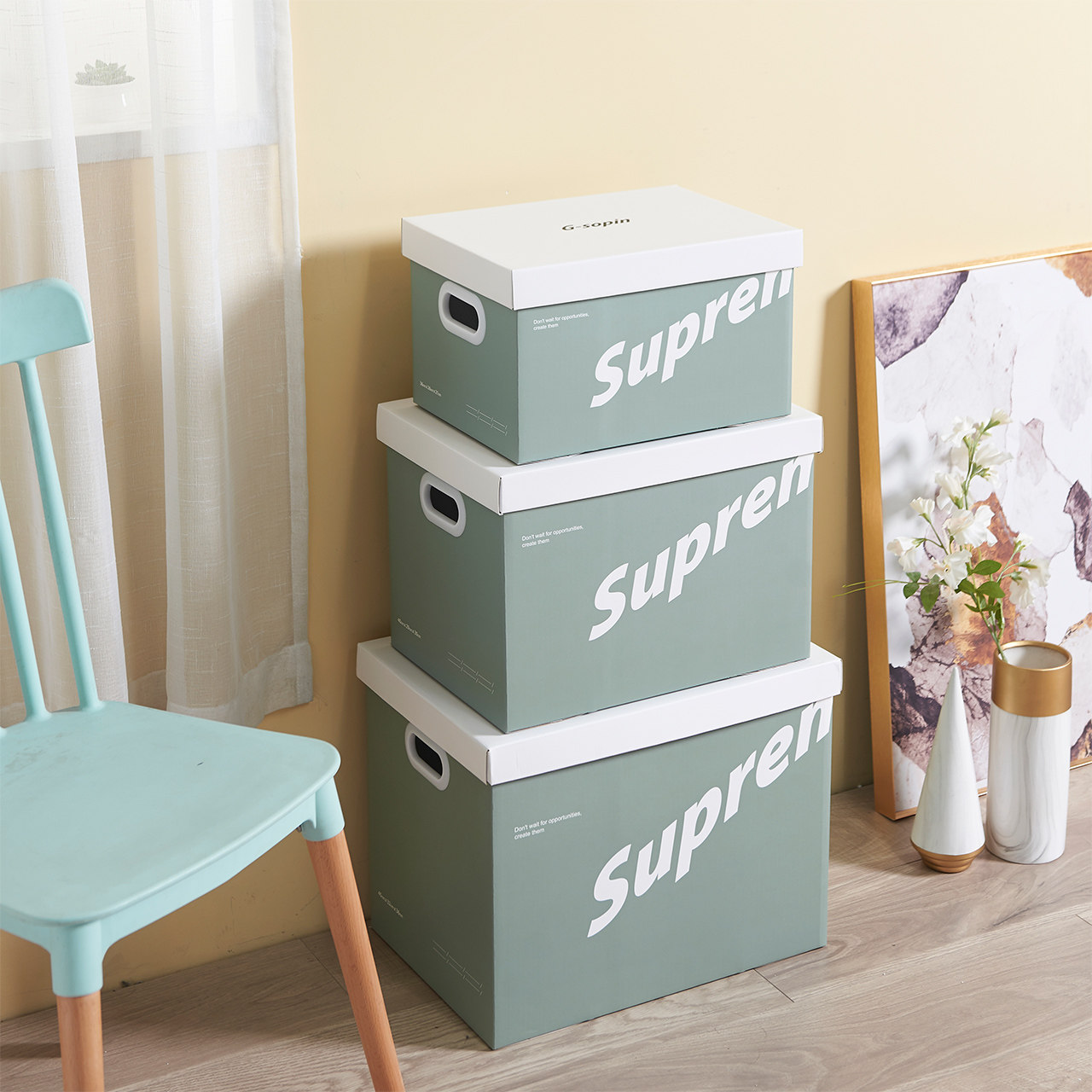 ins net red Nordic style paper clothing book containing storage box snacks moving reserve box finishing file box