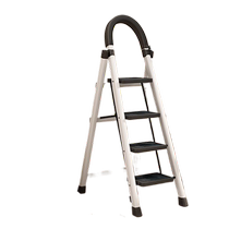 Household ladder folding multi-functional telescopic thickened indoor herringbone ladder four-step five-step ladder small 824