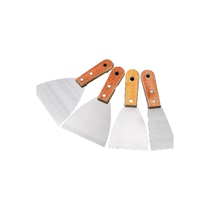 Putty knife new wooden handle kitchen utensils stainless steel spatula super hard putty oiler wall caulking paint tool 824