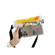 Mobile phone waterproof bag with touch screen rafting equipment seaside diving and swimming transparent large-capacity mobile phone storage bag 824