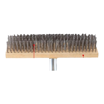 Stainless steel wire floor brush to remove moss iron brush with long handle cleaning and scrubbing broom steel brush remover artifact 824