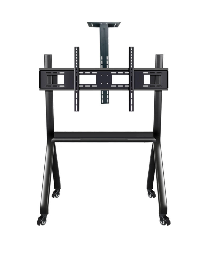 Tv Mobile Cart with Herringbone Rack, Teaching Tablet All-In-One Floor Stand Suitable for Skyworth, Coolpad, Lg