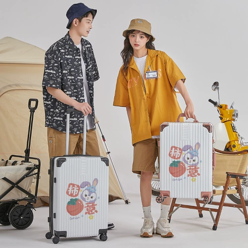 Вместительный и большой портативный высококачественный мультяшный прочный чемодан, 20 дюймов, 24 дюймов