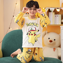 Childrens pajamas boys flannel autumn and winter padded velvet coral velvet boys