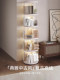 Bookshelf floor-standing storage rack 360-degree rotating movable display bookcase living room study corner multi-layer storage rack