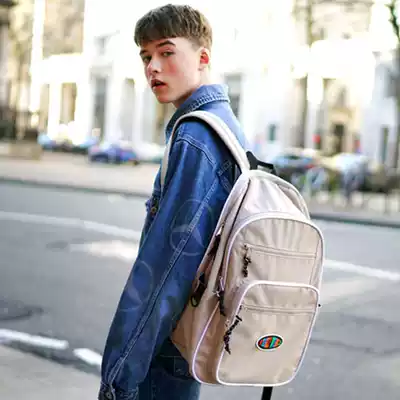 wigglewiggle casual shoulder bag fashion trend campus male and female students outdoor bag school bag tide brand backpack
