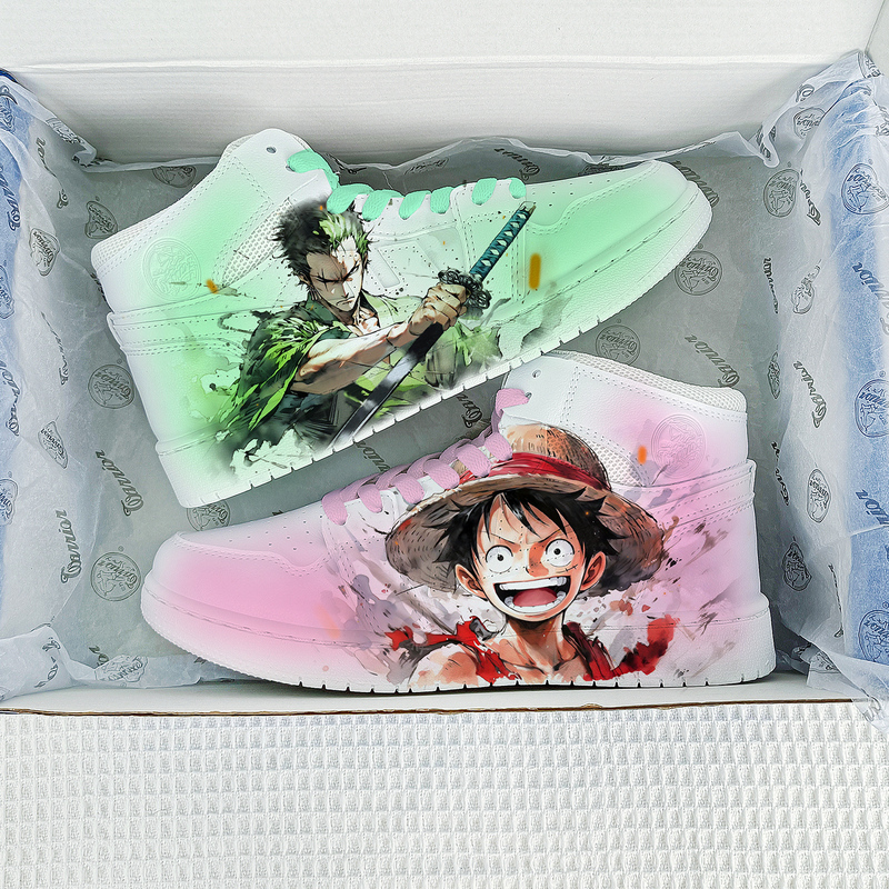 Warrior Peach Is Ripe, Authentic One Piece Luffy Couple Sneakers, 2024 Spring and Autumn New Sports Men's Shoes