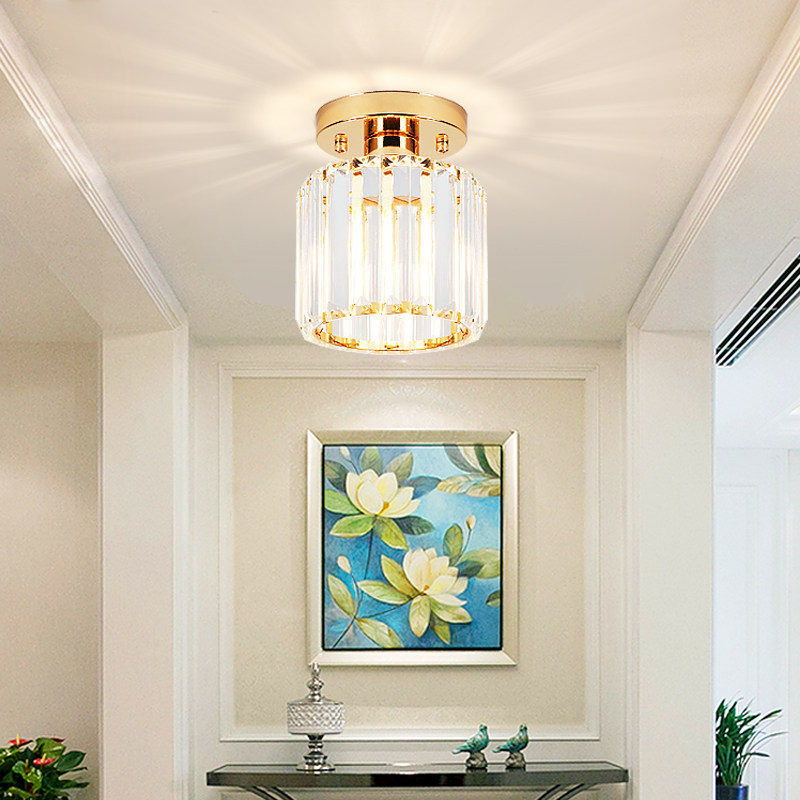 Creative LED Corridor Crystal Light Corridor Light Entrance Light Modern Minimalist Foyer Light Crystal Ceiling Projection Light Aisle