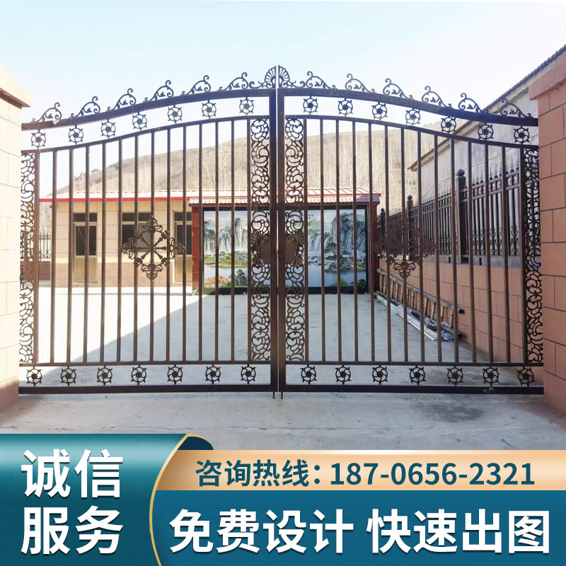 Iron Art Gate Courtyard double door Villa Entrance ALUMINIUM ART BIG IRON DOOR TELESCOPIC DOOR ELECTRIC GATE ELECTRIC GATE HOME COUNTRYSIDE