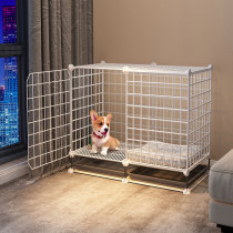 Dog cage Small and medium-sized dog Indoor with toilet separation Teddy Corgi Bomei Pet kennel Dog fence fence