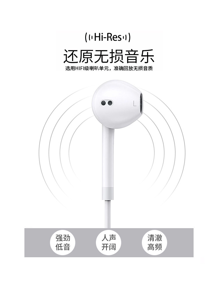 Senhomtog Wired Original Genuine Headphones Suitable for Apple 17 iPhone 16 Pro 15 Flat-Head 14 Mobile Phones