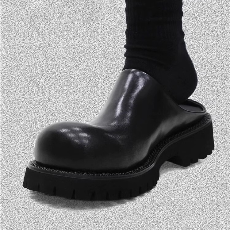Men's Big-Toe Slippers, Lazy Casual Half-Slippers, 2025 Summer New Men's Shoes, Commuting Derby Shoes, Men's Closed-Toe Sandals