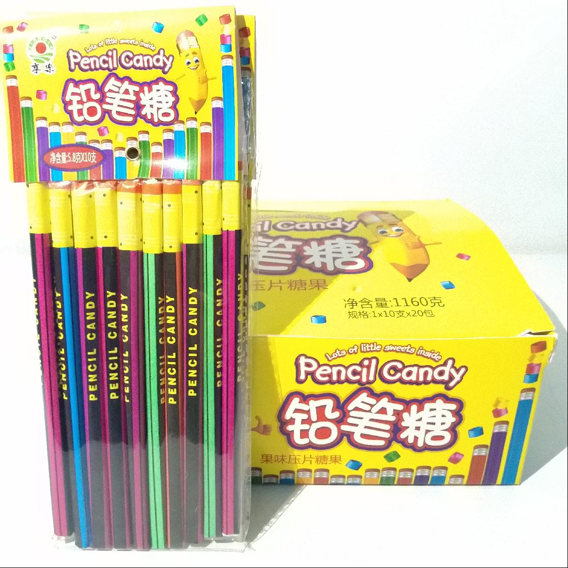 Fruit Grant Spot Children Fun Creative Pencil Sugar Water Fruity sugar can be eaten with pencil 58 gr 1 bag for 1 copy
