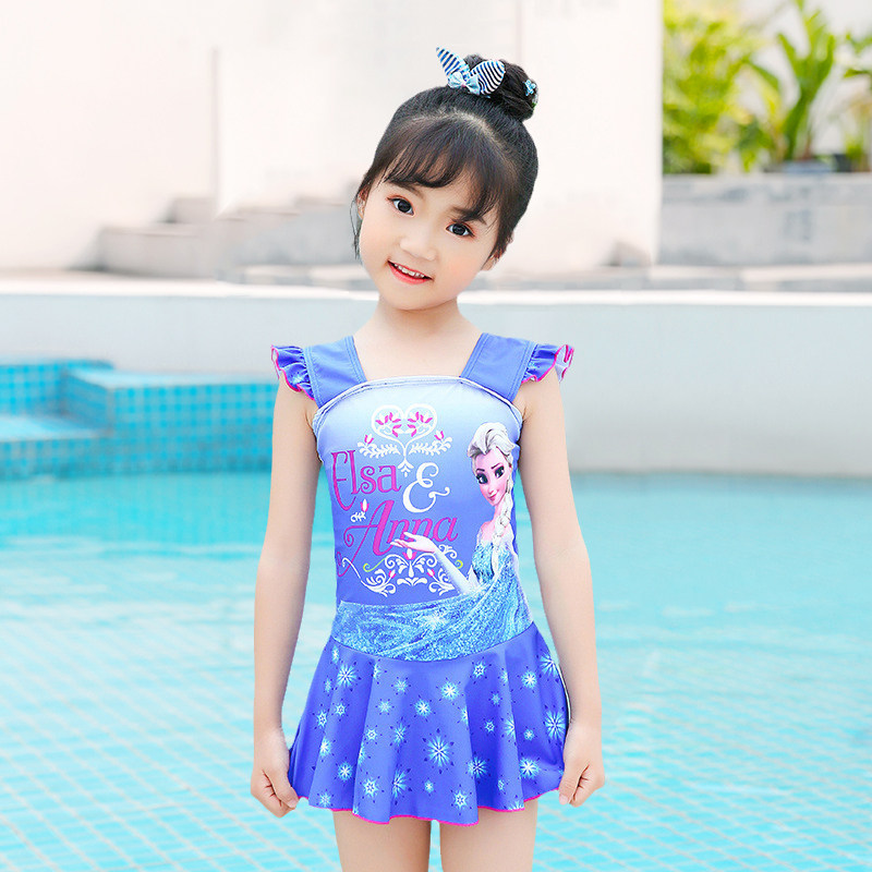 Swimsuit Children's Girls 2022 new girls Two-style Aesha Princess Speed Dry girl spa swimsuit CUHK Scout