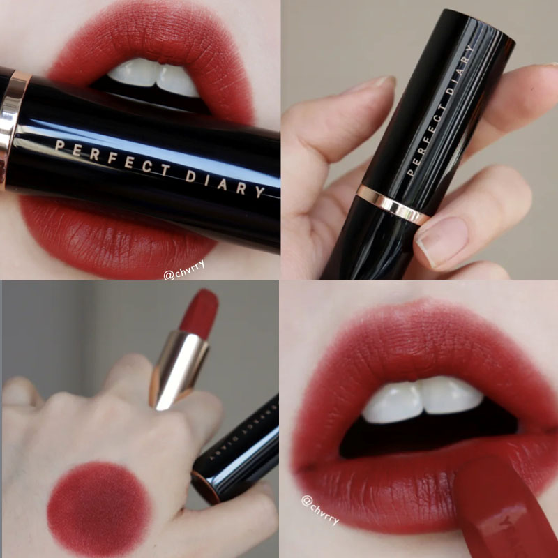 Perfect Diary Lipstick Red Female Small Black Drill 208 Big Brands Matt Affordable Student Bean Sand Color Niche brand 116