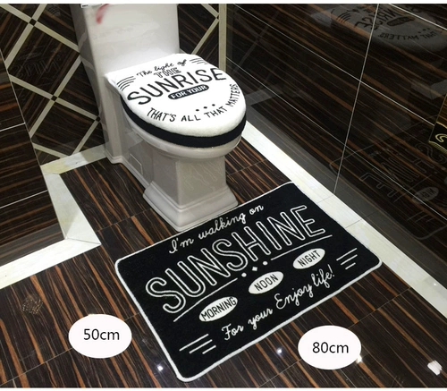 Туалет, сиденье для унитаза, комплект, ковер, в британском стиле, 3 предмета, увеличенная толщина, 4 предмета