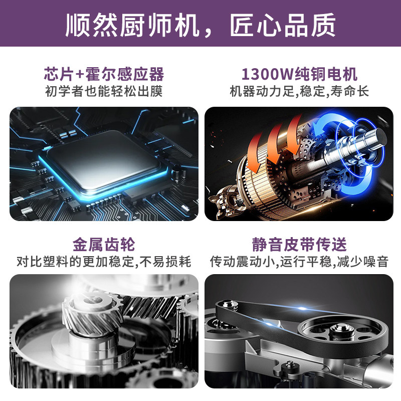 110V Export Shunran Chef Machine, Small Household Mixer, Commercial Dough Mixer, Fully Automatic Kneading Machine