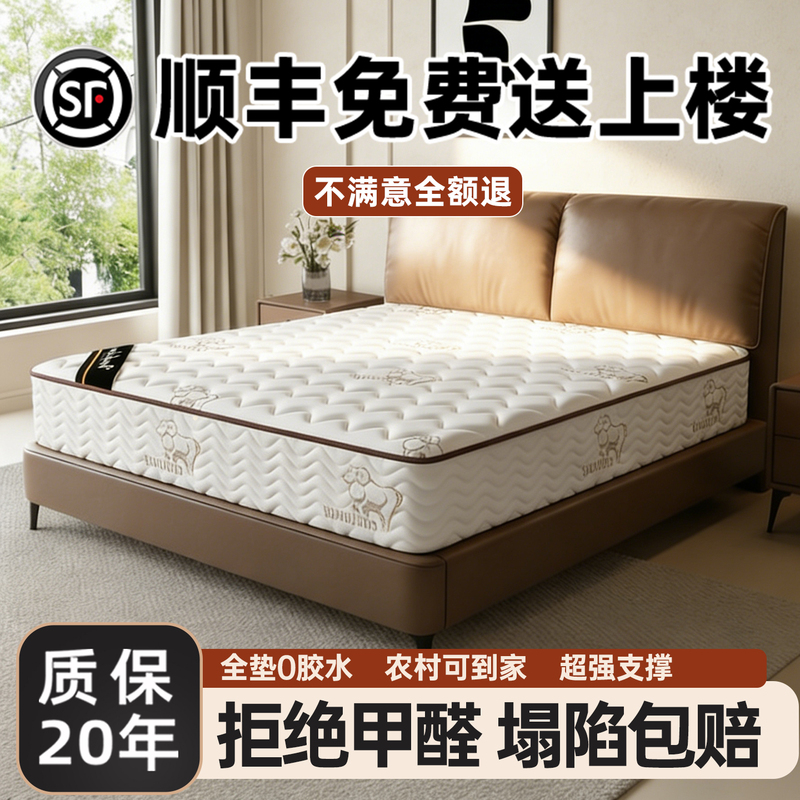 High-End Household Mattress Pad for Home Bedroom 180X200, Non-Collapsing 20cm Thick Winter Mattress