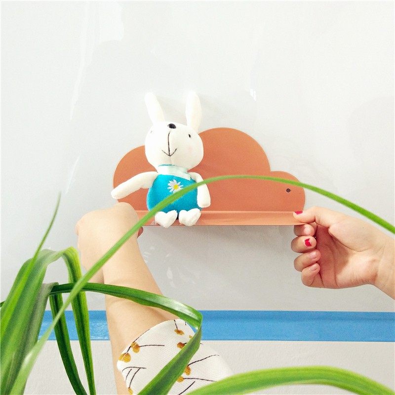 Magnetic cloud shelf small fresh multifunctional metal pen holder wall storage suitable for whiteboard wall blackboard wall stickers refrigerator stickers