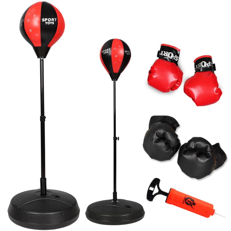 Kids Boxing Sandbag Set Tumbler Boxing Sandbag Kids Home Boxing Gloves 5-10 Years Old Boys Toy
