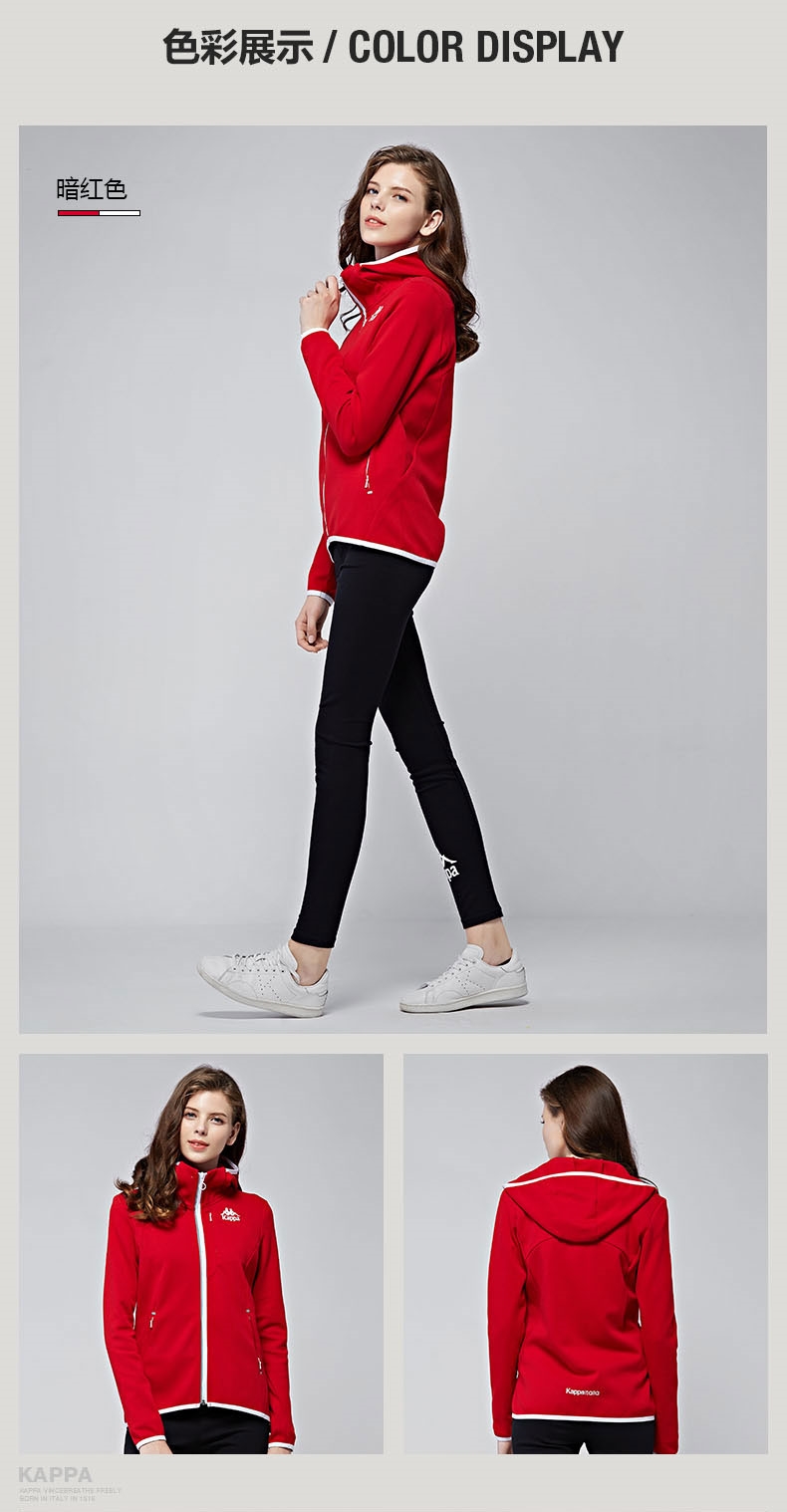 Áo khoác thể thao nữ Kappa Kappa Áo thể thao nữ Thể thao Áo khoác thể thao | K0762MK05 - Thể thao lông cừu / jumper áo thu đông đẹp