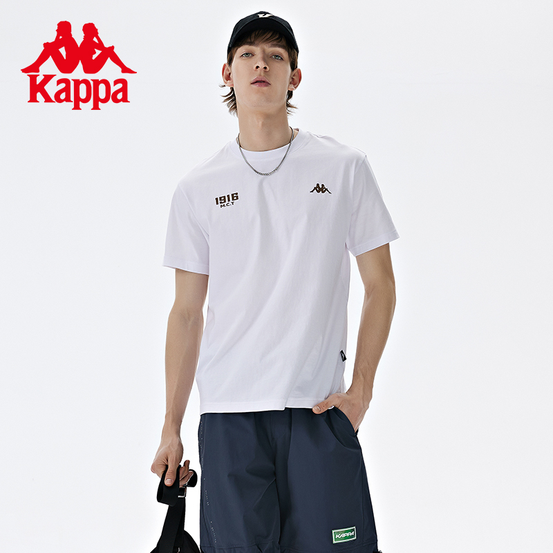 Kappa Men's Sports T-Shirt Short Sleeve 2026 New Pure Cotton Summer Running Top Men's Trendy Style Kappa Men's Sports T-Shirt Short Sleeve 2026 New Pure Cotton Summer Running Top Men's Trendy Style