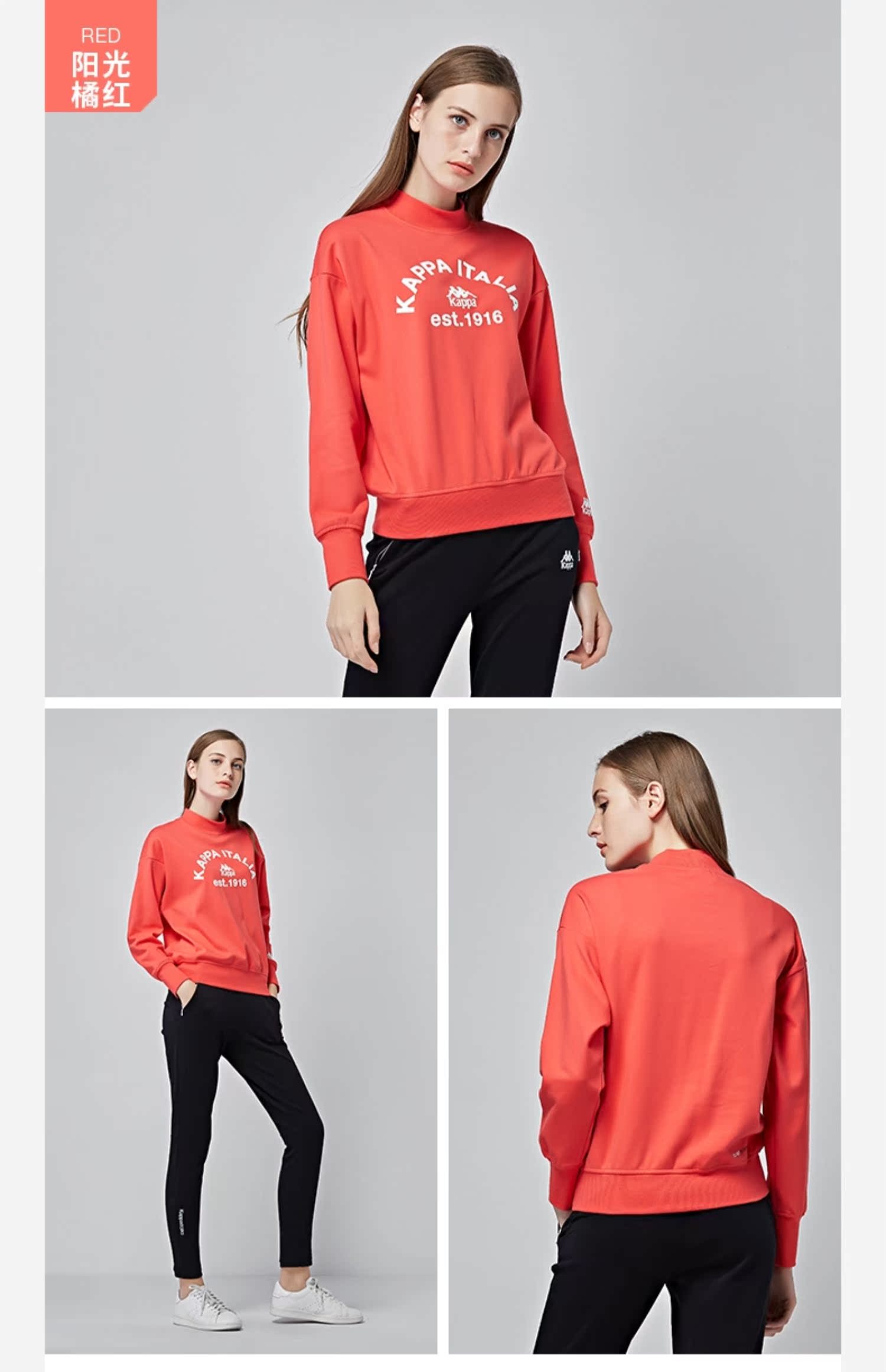 Áo khoác thể thao nữ Kappa Kappa Áo len đan áo thun thể thao | K0762WT10D - Thể thao lông cừu / jumper áo hoodie nữ hàn quốc form rộng