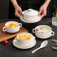 Phnom Penh Dessert Bowl Bowl Ceramic Western Bowl Bowl Bowl Bowl Bowl Teweed Bird Gend Bowl Миша салат салат с двойной кожей молоко миску