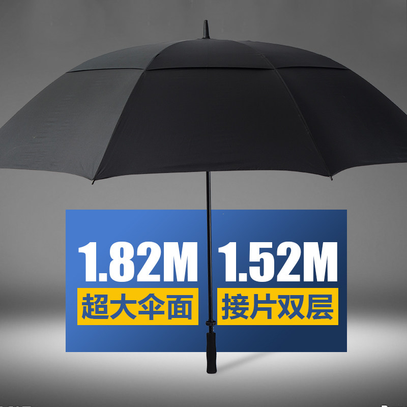 大码雨伞抗风暴自动长柄超大号伞加固加厚防暴雨三人定制伞双层伞-淘宝Taobao | 天猫Tmall