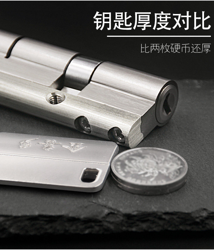 Kim Hee-do C class ultra B burglar anti-violence anti-pry 54 blade lock core broken bridge aluminium alloy gate universal lock core 2-Taobao