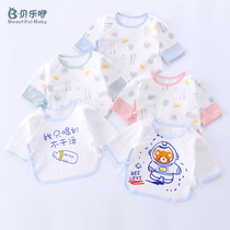 Semi-back clothes newborn baby children clothes pure cotton no bones and autumn clothes first born son monk clothes blouses jacket for spring and autumn and thin underwear