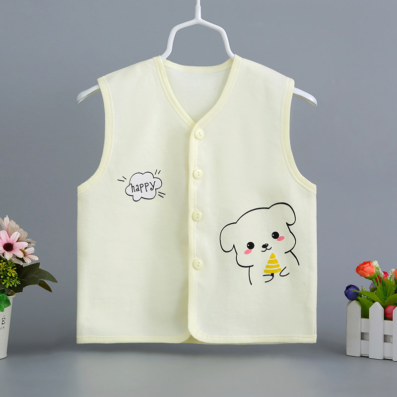 Baby waistcoat spring autumn Pure cotton Nursing belly Male 1 Children's vest Waistcoat Girl 3 Fall Baby waistcoat Cartoon New Pine