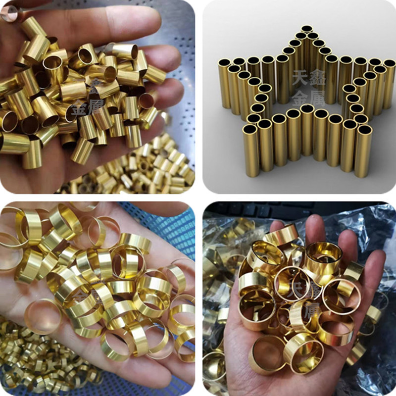 Copper pipe Pure copper hollow H65 National standard thin-walled brass pipe copper sleeve cutting processing outer diameter 8 9 10 11 12mm