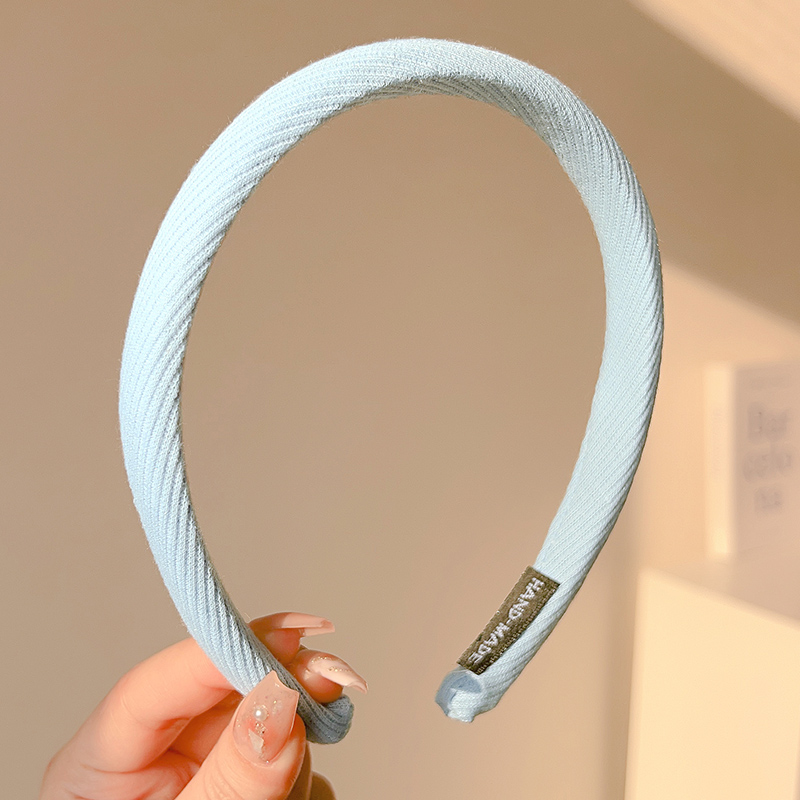 images 5:Mori's high-cranial blue hair hoop female 2023 new lily departure bundle gas wash face hair stamped hair hoop