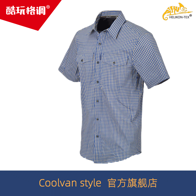 Hellikon Covert Detective Short Sleeve Shirt Outdoor Summer Mobility Sports Breakthrough Convenient Fabric