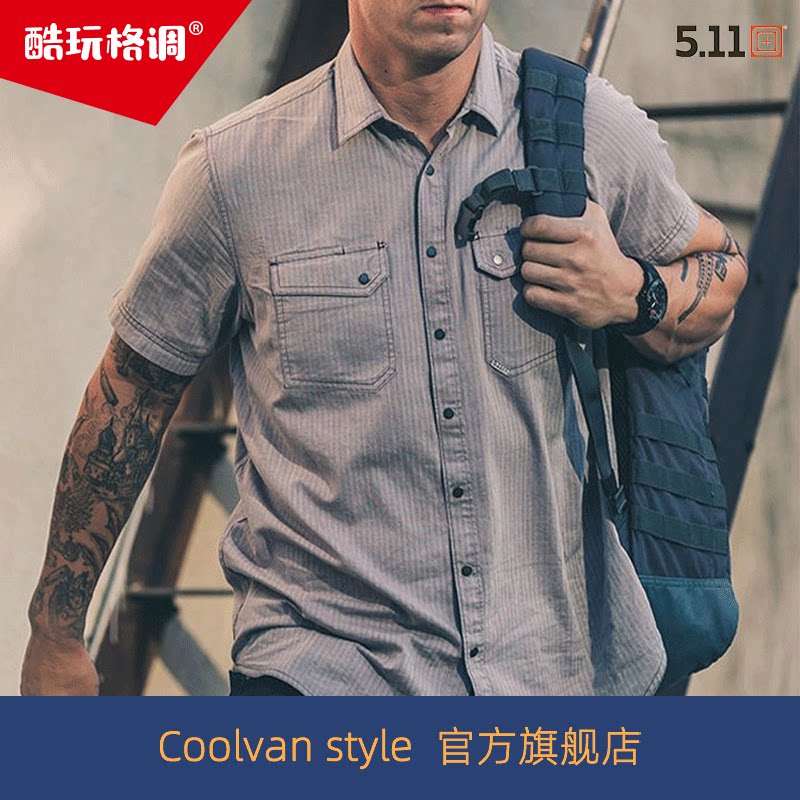 USA 5 11511 OUTDOOR TACTICAL BREATHABLE SHIRT T-SHIRT 71375 ZIGZAG PATTERN SHORT SLEEVE BLOUSES TURTLENECKS