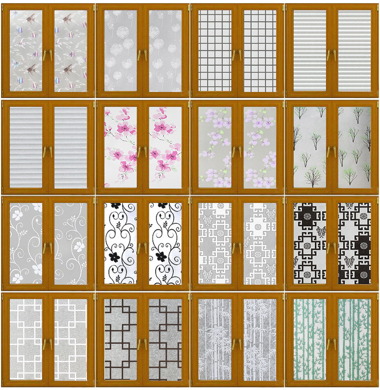 Glass sticker self-adhesive frosted toilet bathroom toilet window mobile door office light transmission opaque window sticker-Taobao